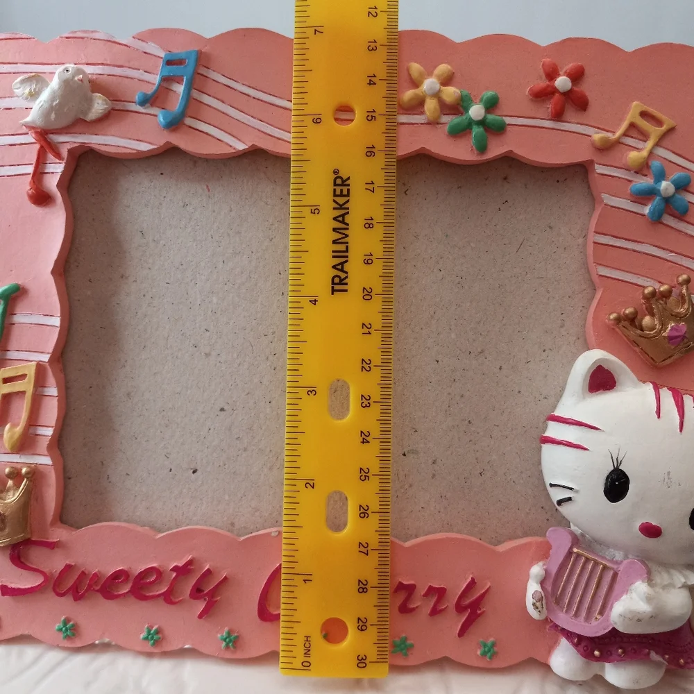 Vintage Posh Italy Design Sweety Cherry Kitty Picture Frame